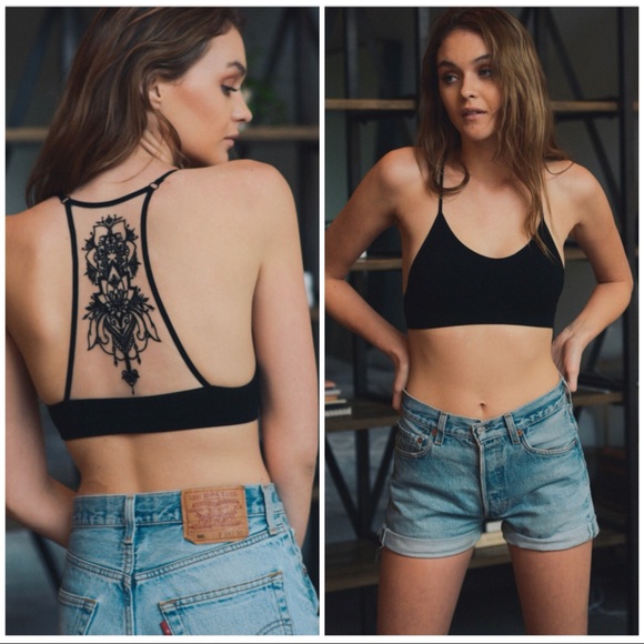 Other - MAAYA Black Tattoo Mesh - Bralette
